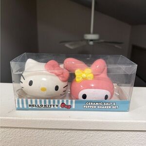 Sanrio Hello Kitty & My Melody Ceramic Shakers - White, Pink & Yellow